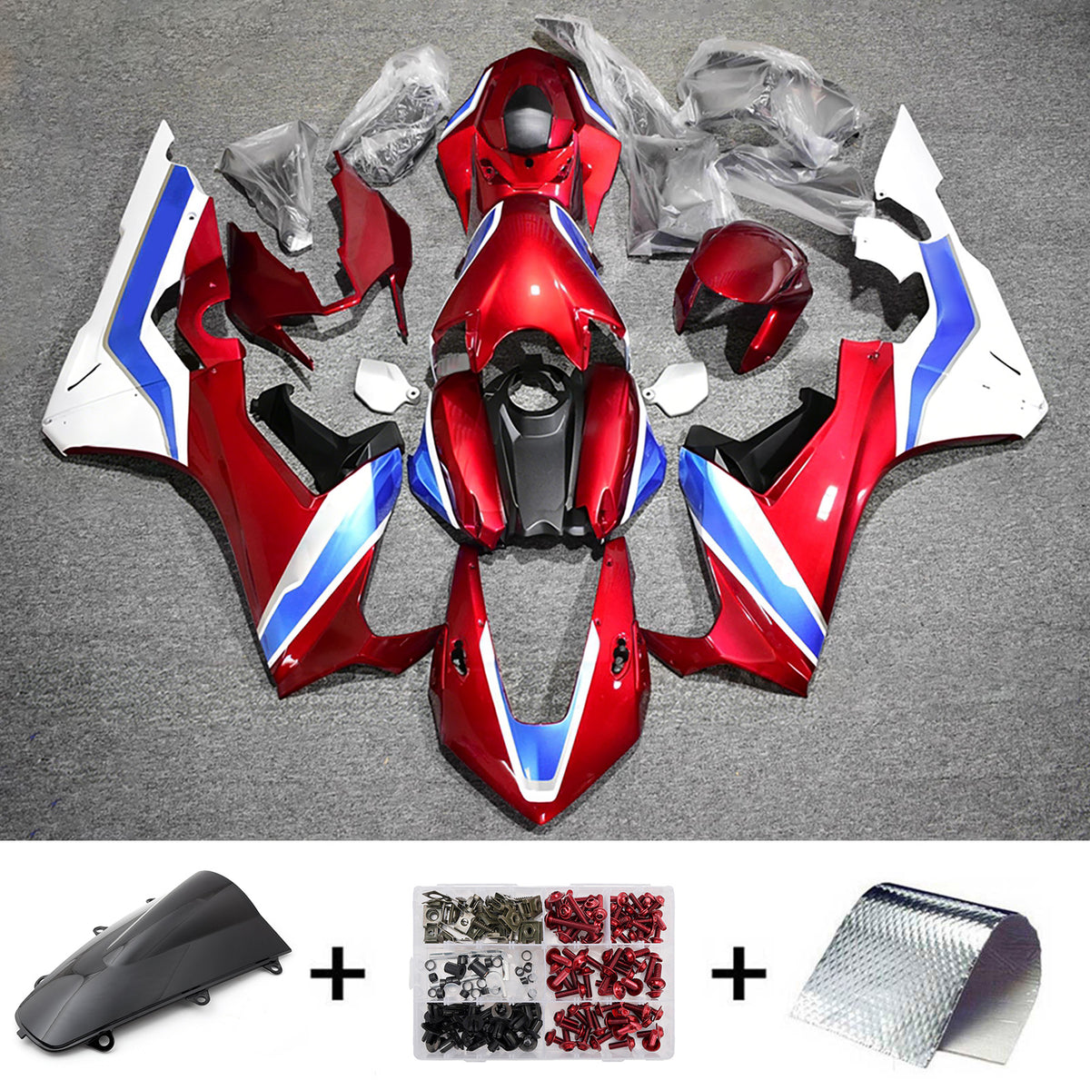 Amotopart 2017-2025 Honda CBR1000RR Red Blue White Fairing Kit