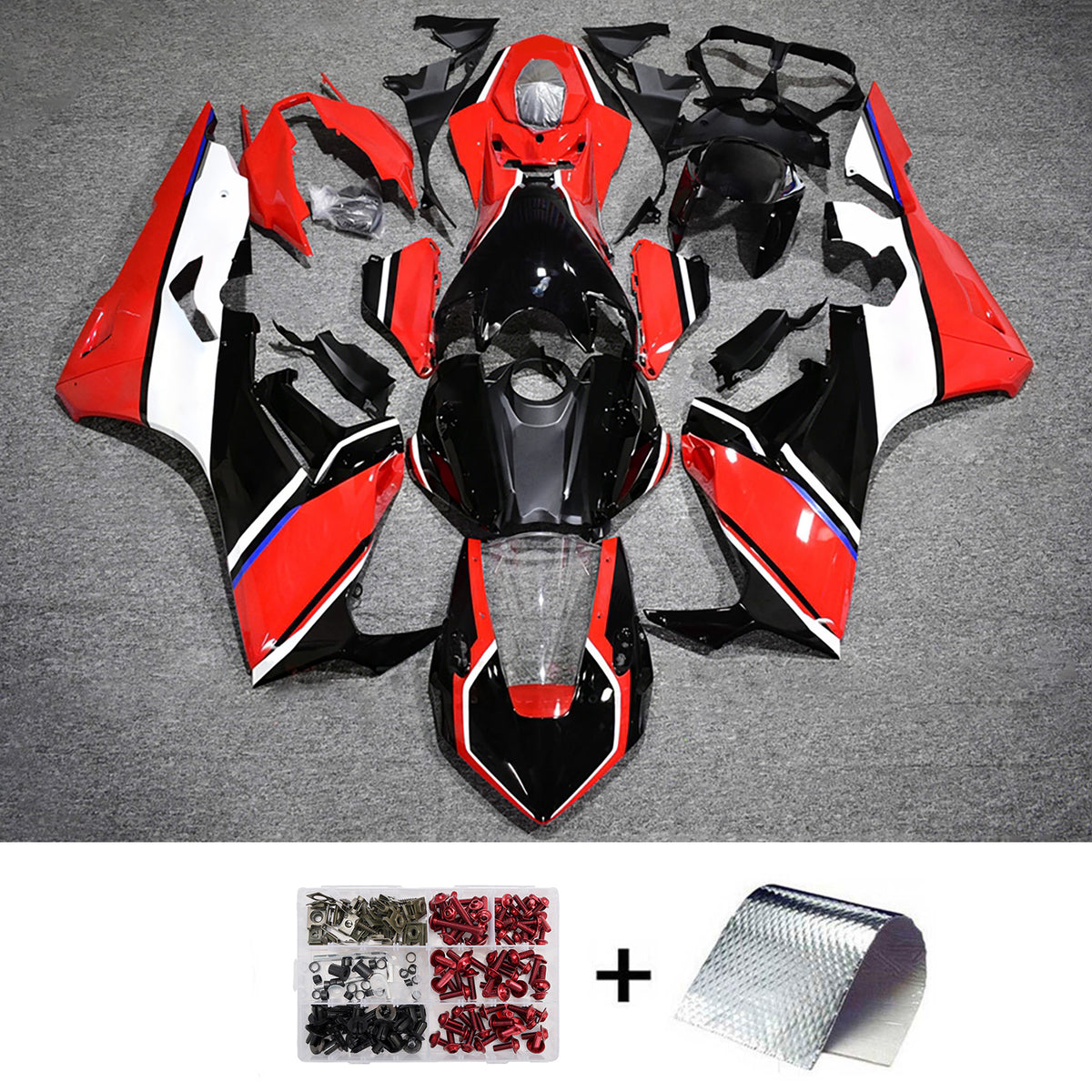 Amotopart 2017-2025 Honda CBR1000RR Kit de carenado rojo negro