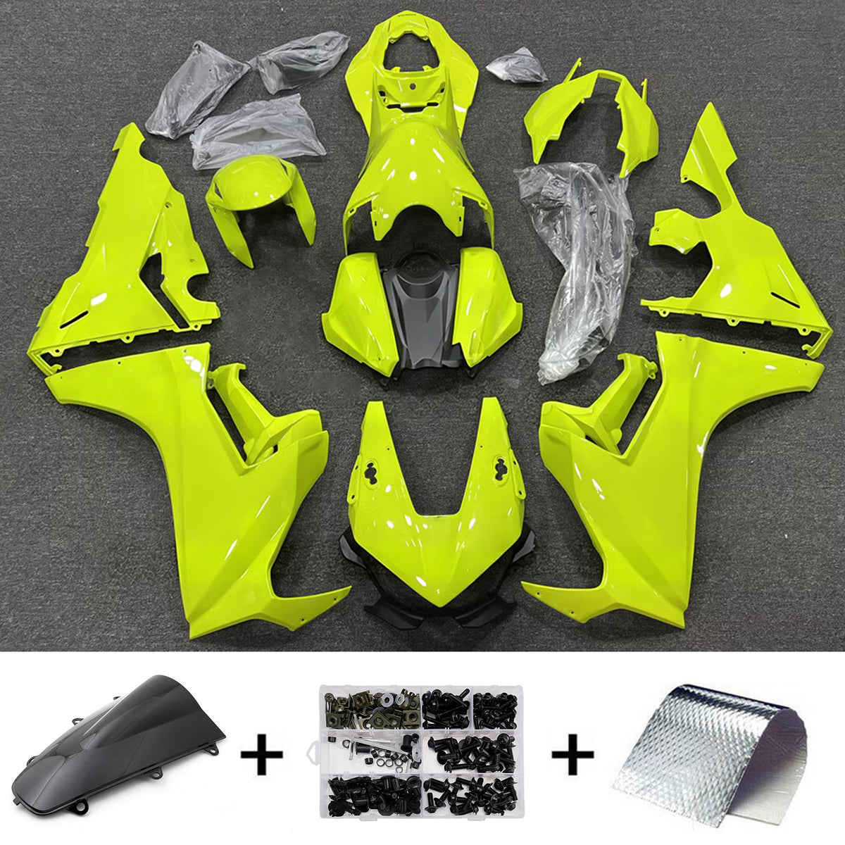 Amotopart 2017–2025 Honda CBR1000RR Gelbes Verkleidungsset