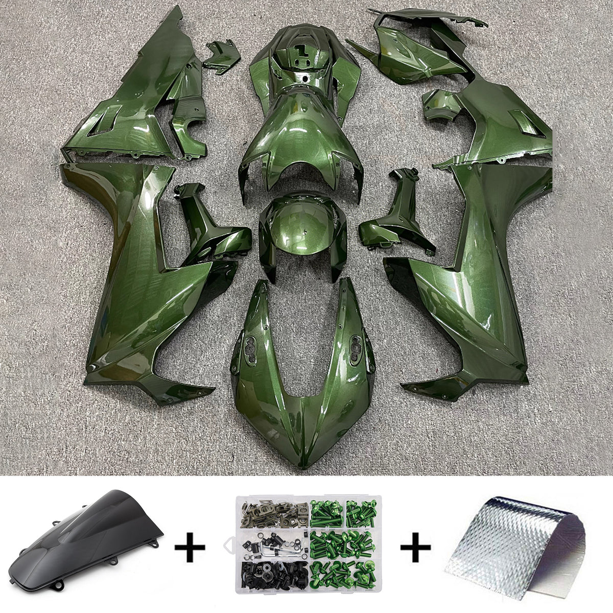 Amotopart 2017-2025 Honda CBR1000RR Green Fairing Kit
