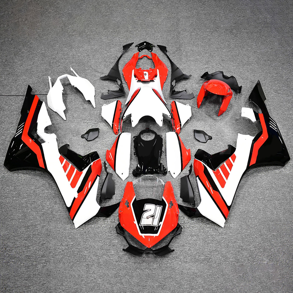 Amotopart 2017–2025 Honda CBR1000RR Weiß Rot Schwarz Verkleidungsset