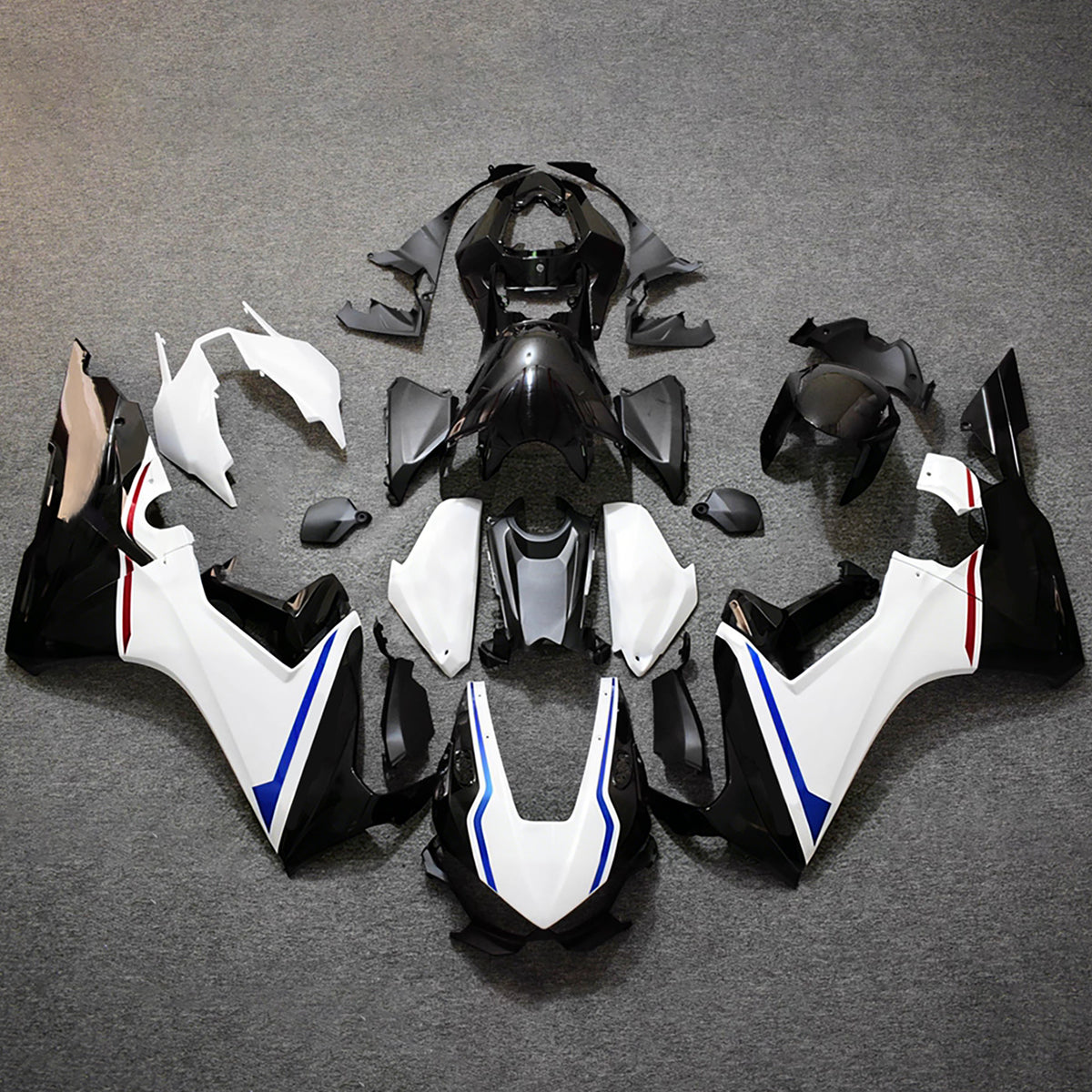 Amotopart 2017-2025 Honda CBR1000RR Black White Fairing Kit