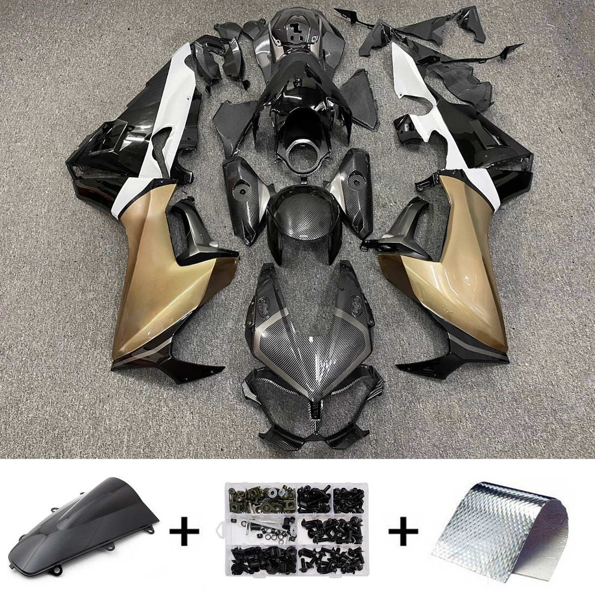 Amotopart 2017-2025 Honda CBR1000RR Black Fairing Kit