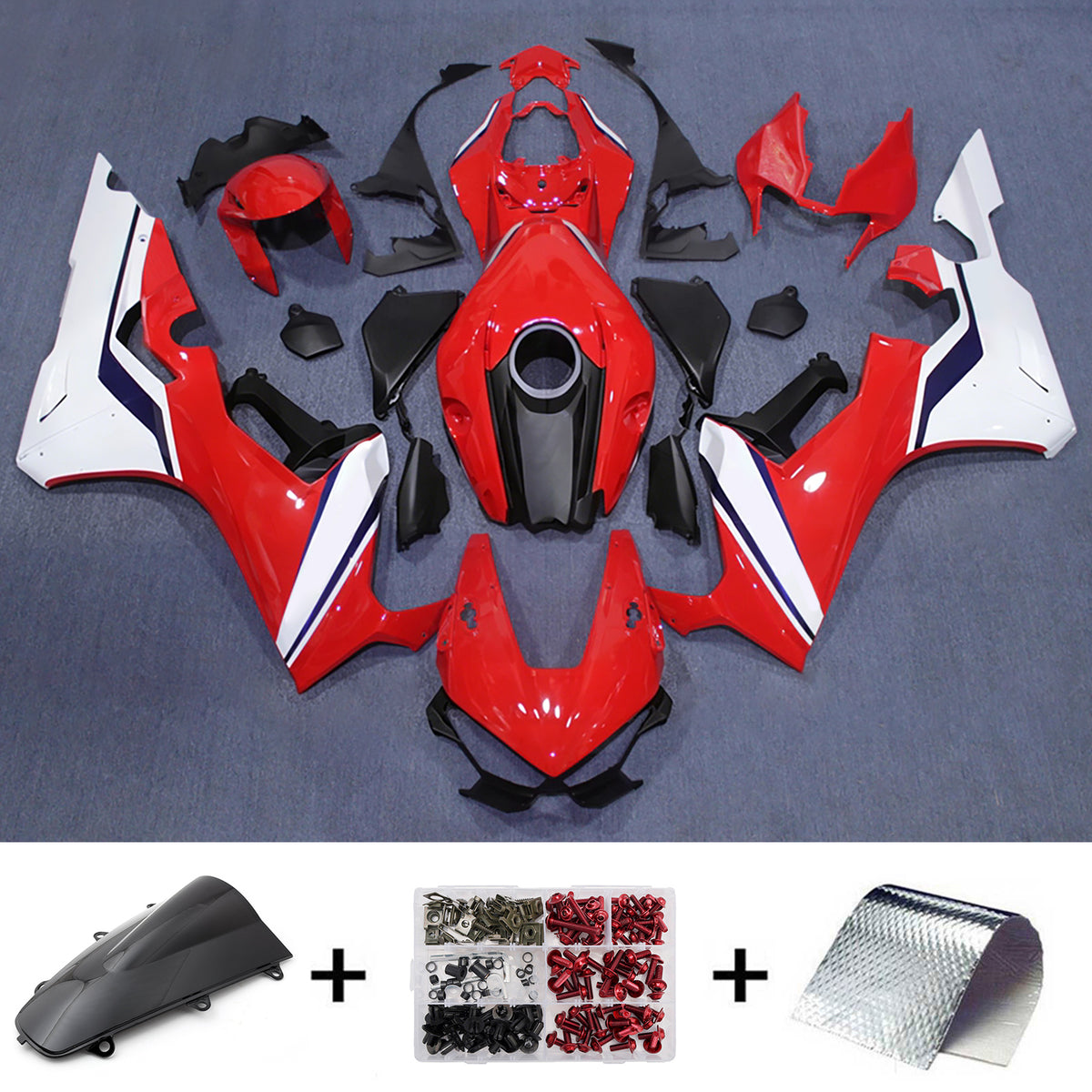 Amotopart 2017-2025 Honda CBR1000RR rood-witte kuipset