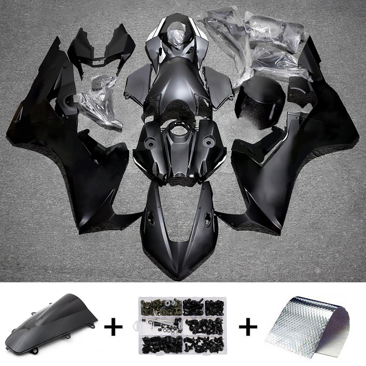 Amotopart 2017-2025 Honda CBR1000RR Black Fairing Kit