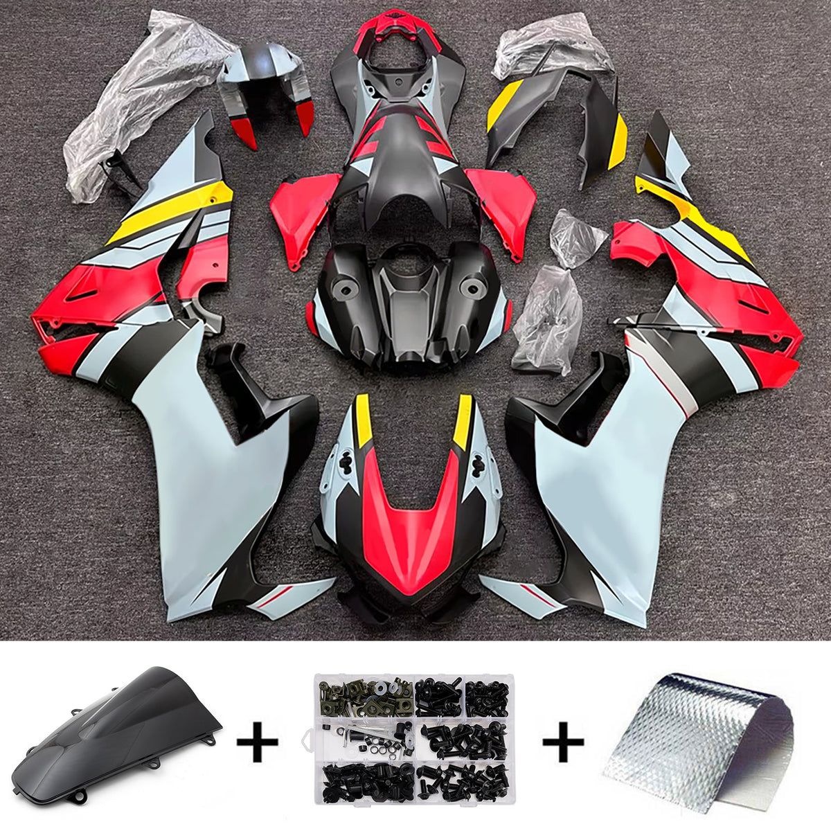 Amotopart 2017-2025 Honda CBR1000RR White Red Black Fairing Kit