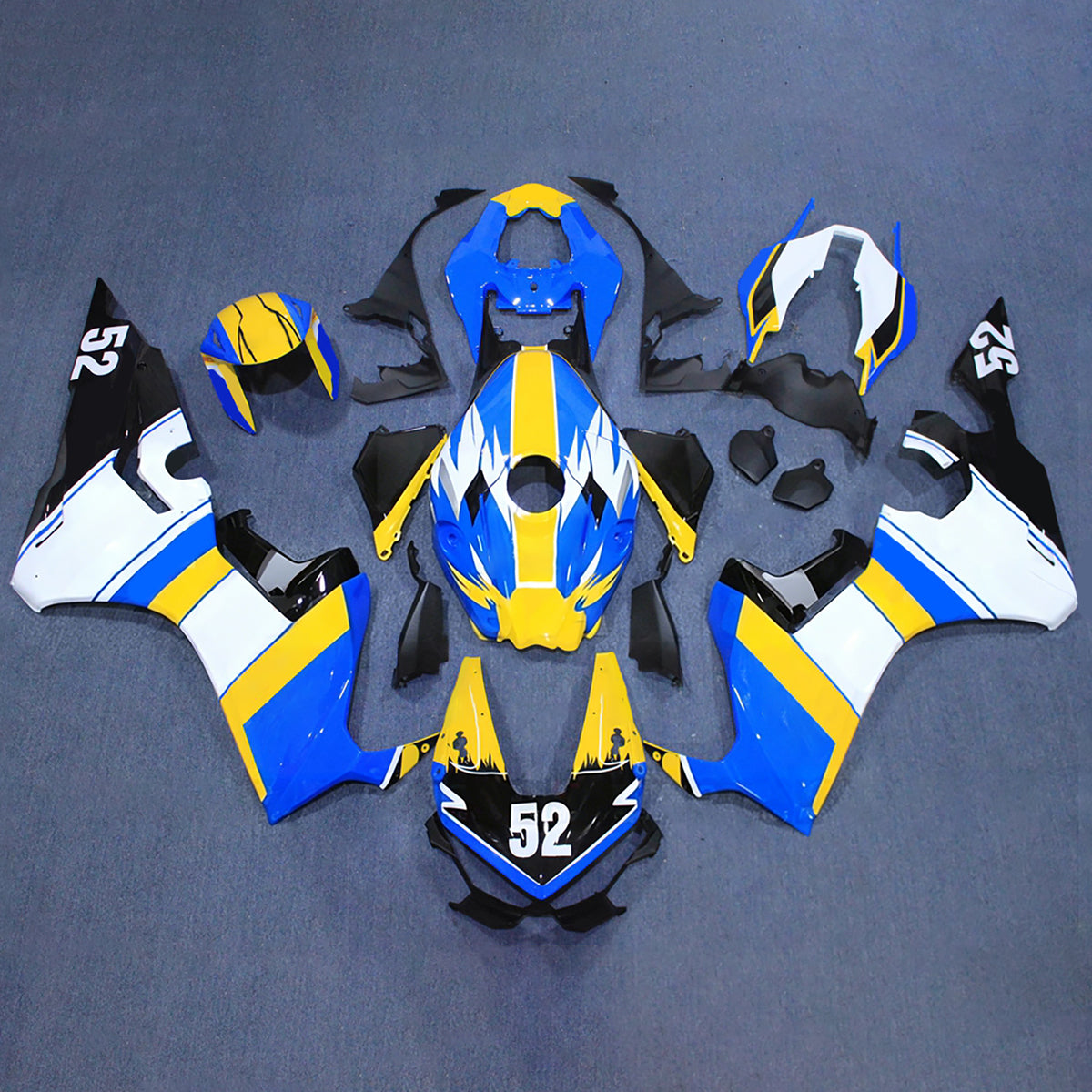 Amotopart 2017-2025 Honda CBR1000RR Blue Yellow White Fairing Kit