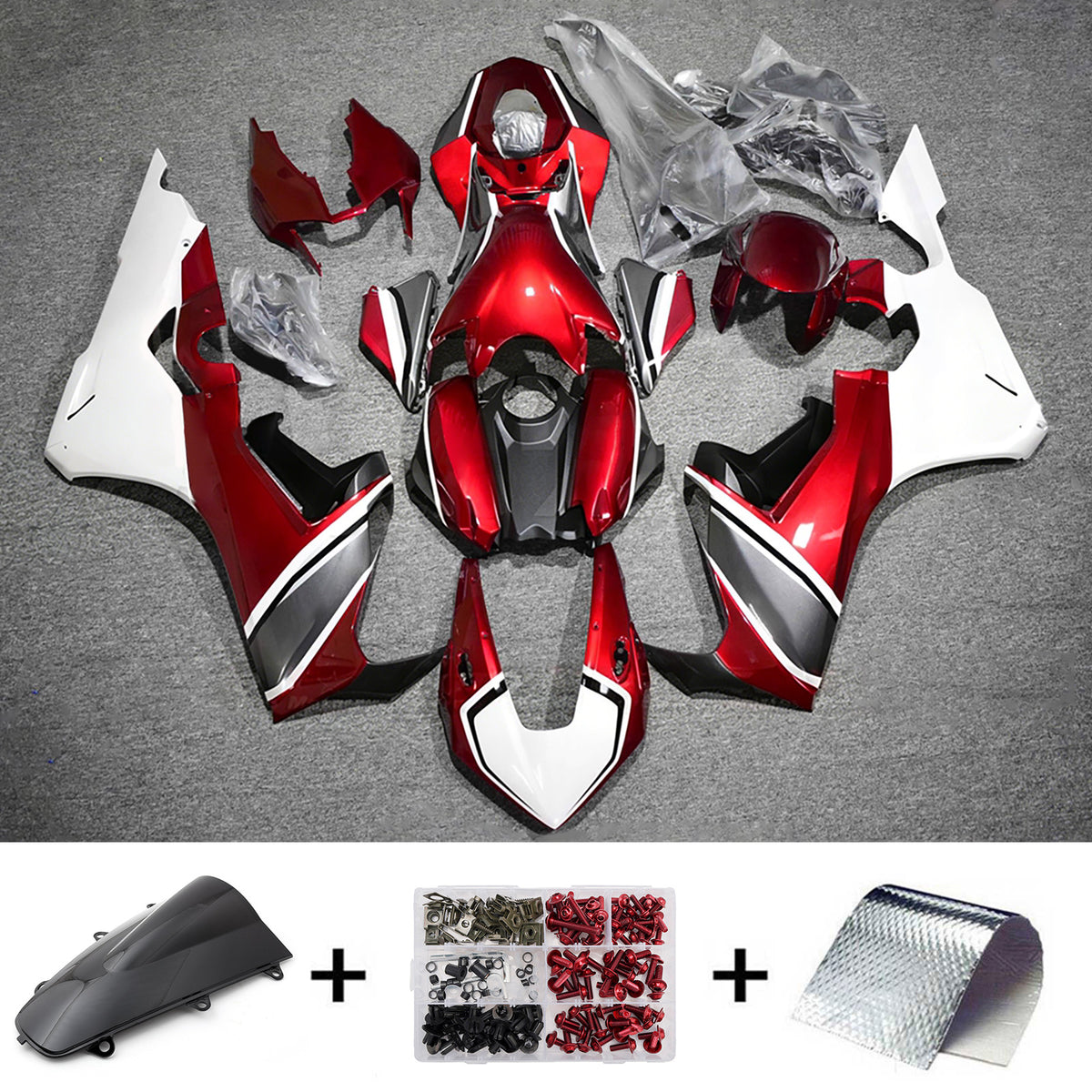 Amotopart 2017–2025 Honda CBR1000RR rot-weißes Verkleidungsset