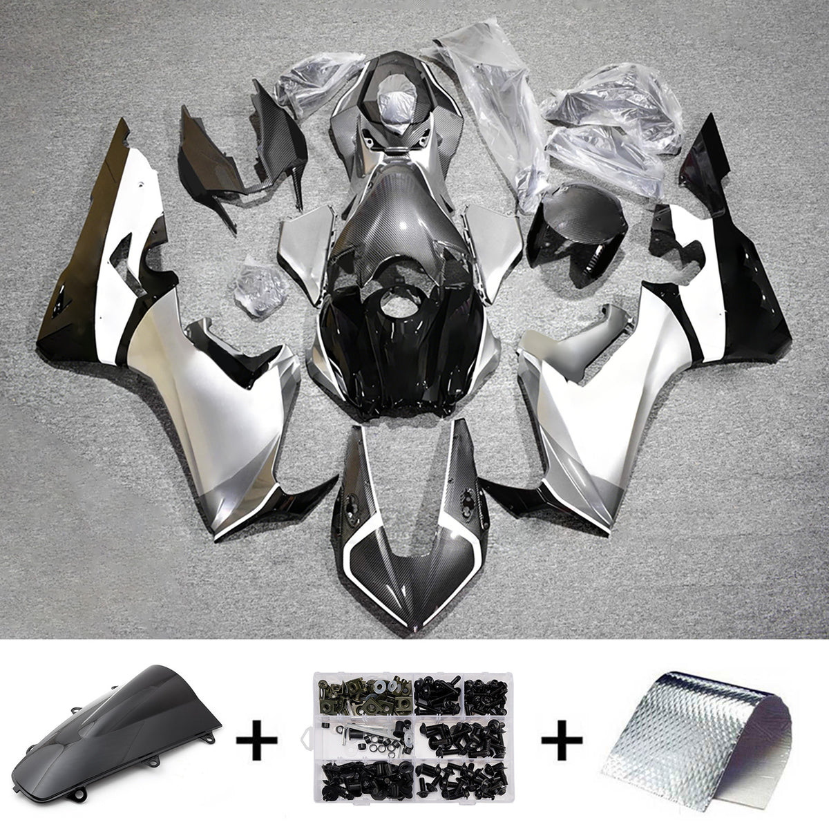 Amotopart 2017-2025 Honda CBR1000RR Carbon Fiber Pattern Fairing Kit