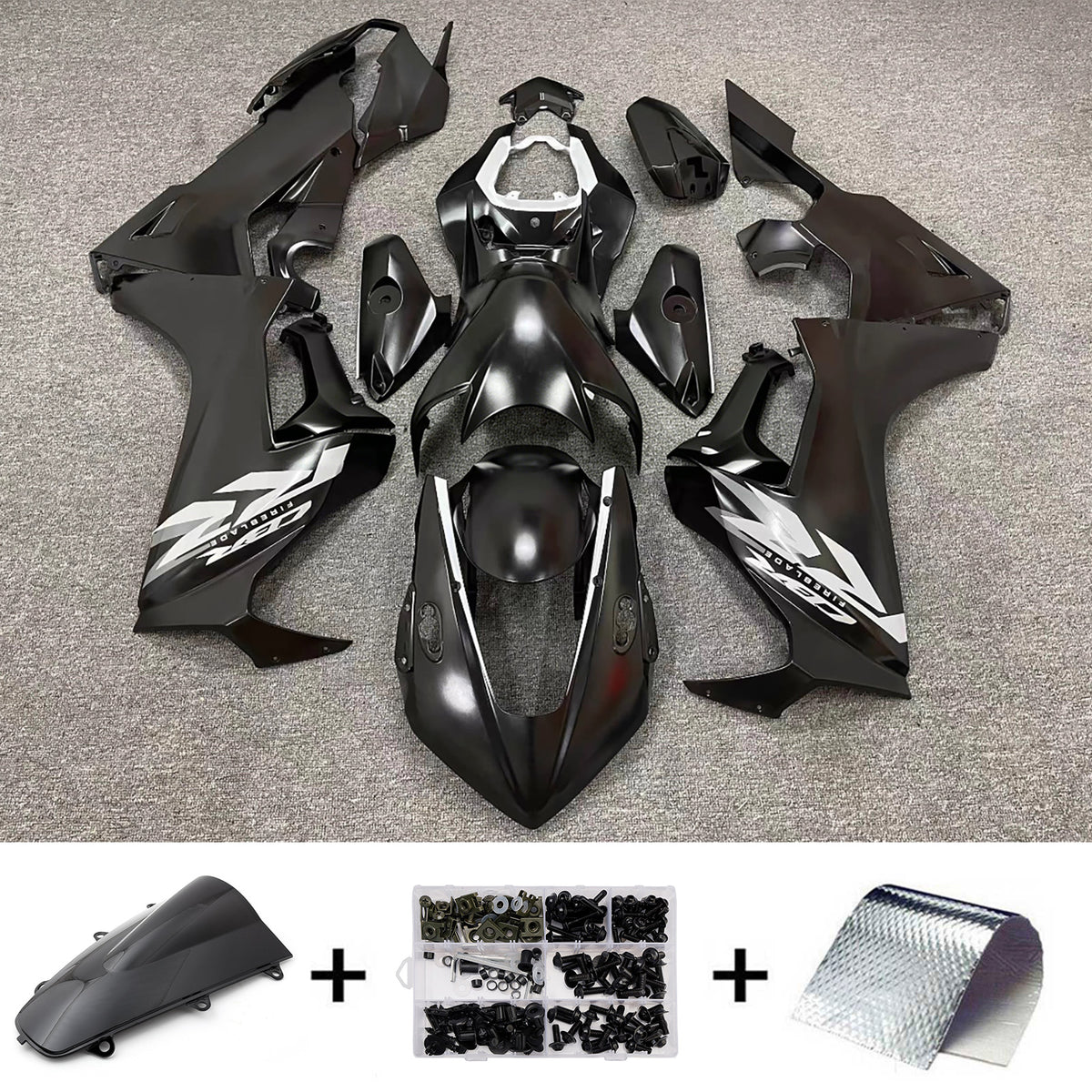Amotopart 2017-2025 Honda CBR1000RR Black Gray Fairing Kit
