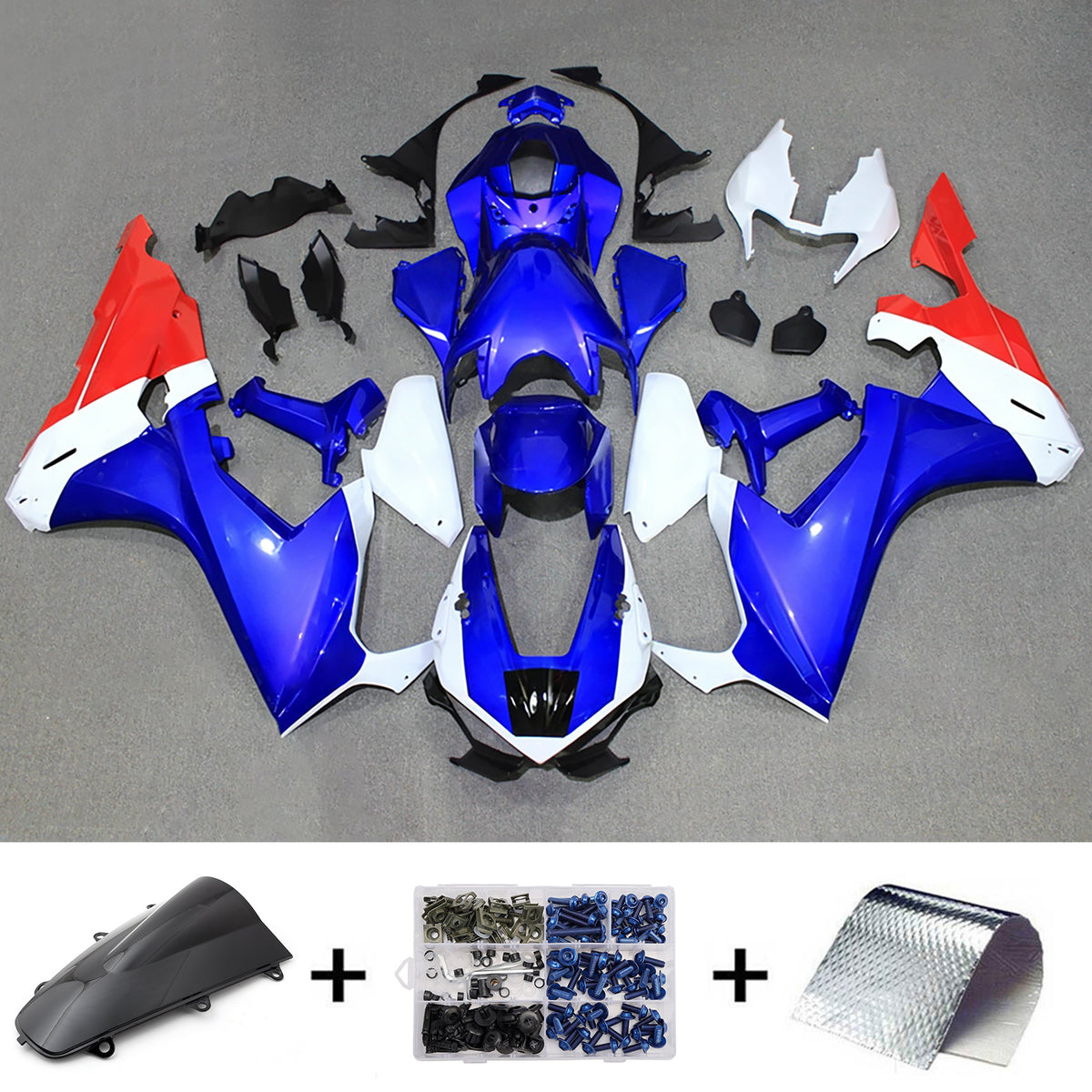 Amotopart 2017-2025 Honda CBR1000RR grijs blauw wit zwart kuipset