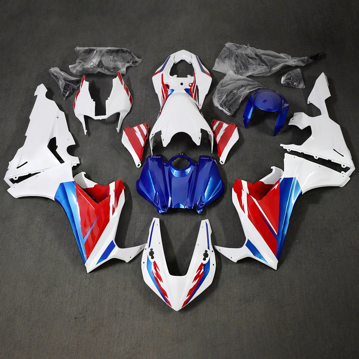 Amotopart 2017–2025 Honda CBR1000RR Weiß Rot Blau Grau Verkleidungsset