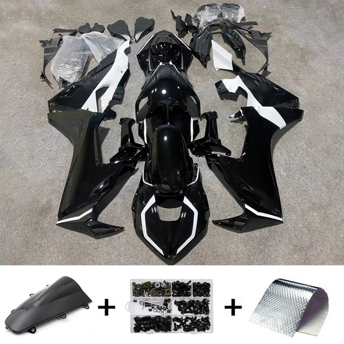 Amotopart 2017-2025 Honda CBR1000RR Black Fairing Kit