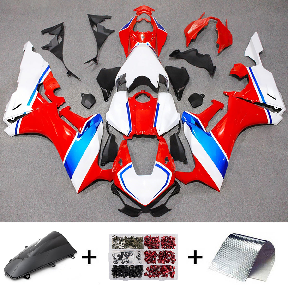 Amotopart 2017-2025 Honda CBR1000RR Röd Svart Vit Fairing Kit
