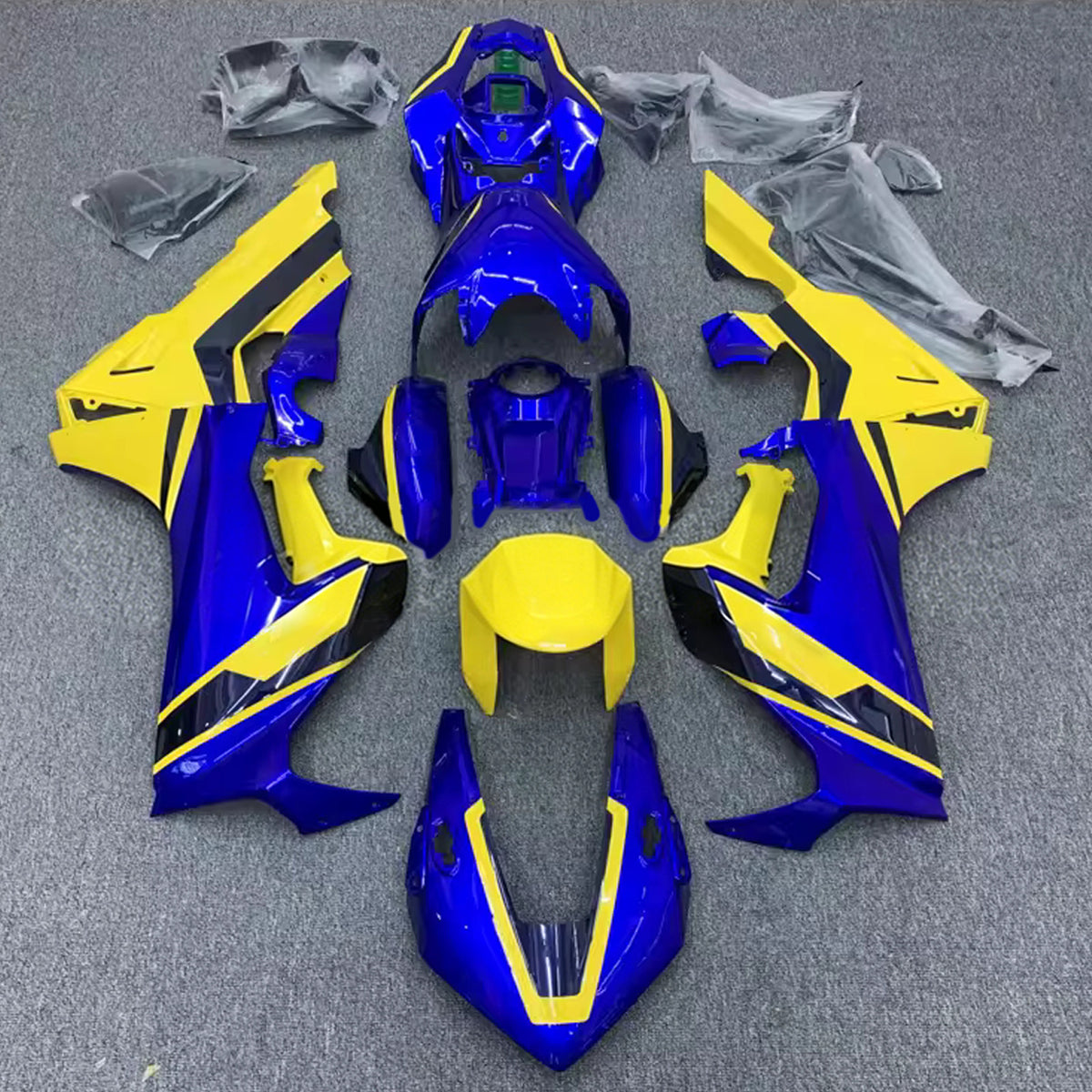 Amotopart 2017-2025 Honda CBR1000RR Blue Yellow Fairing Kit