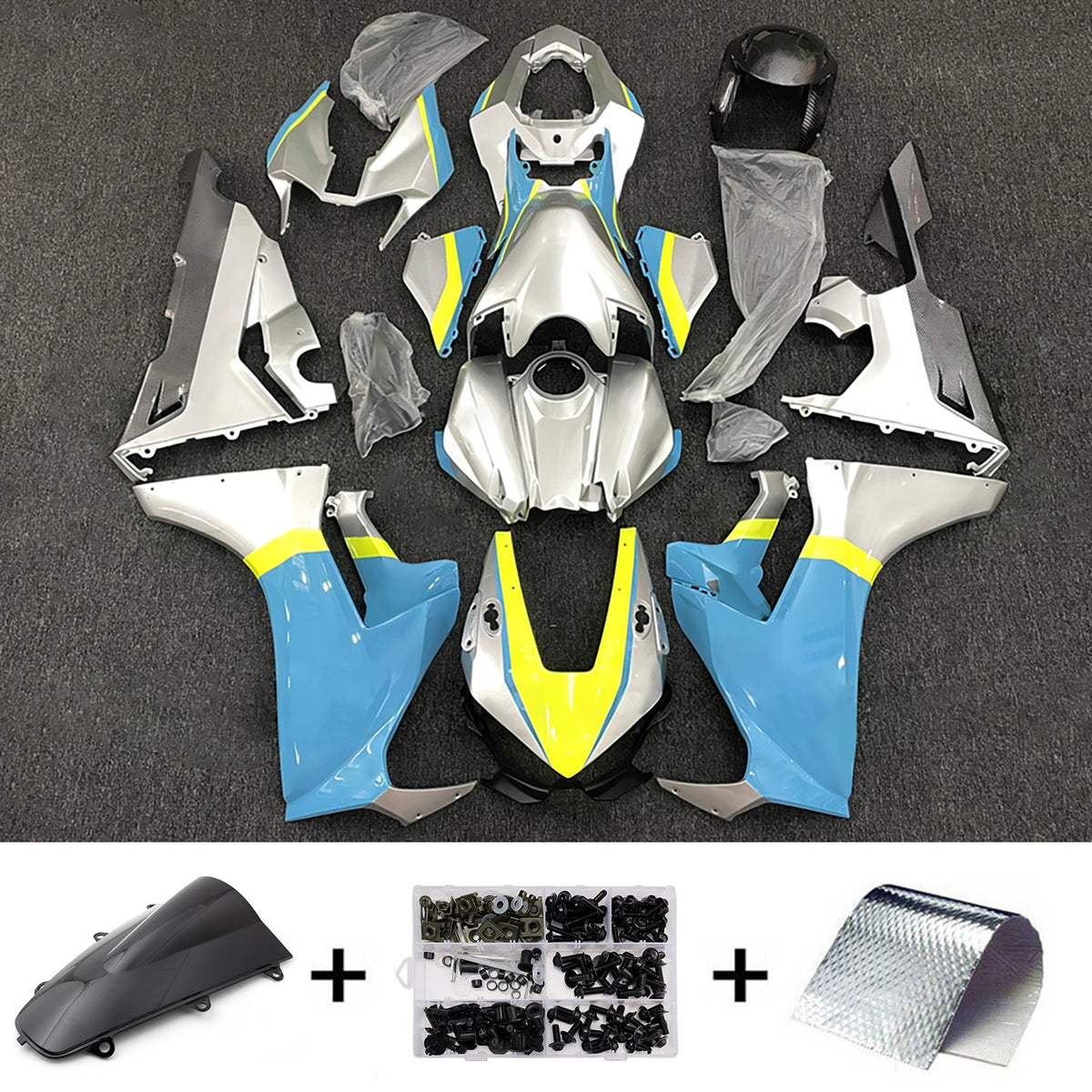 Amotopart 2017-2025 Honda CBR1000RR Black White Blue Gray Fairing Kit