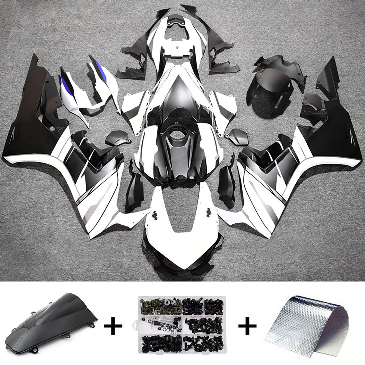 Amotopart 2017-2025 Honda CBR1000RR Gray White Black Fairing Kit