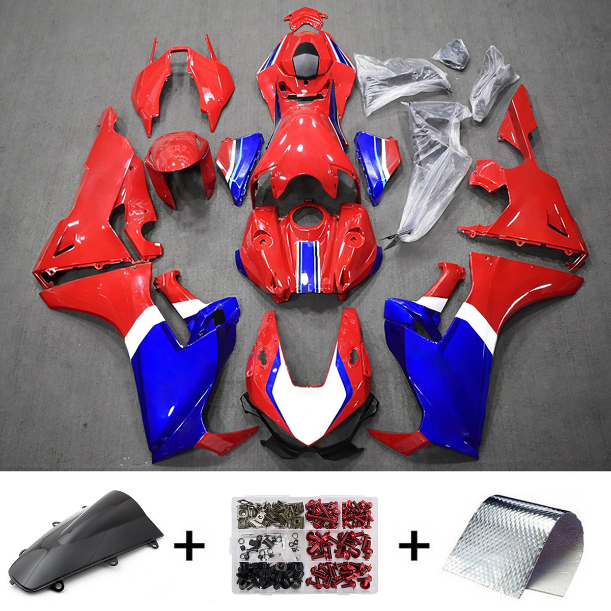 Amotopart 2017-2025 Honda CBR1000RR Red Blue Fairing Kit