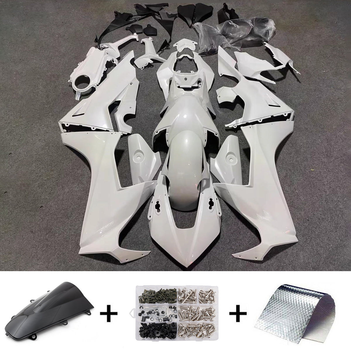 Amotopart 2017-2025 Honda CBR1000RR White Black Fairing Kit