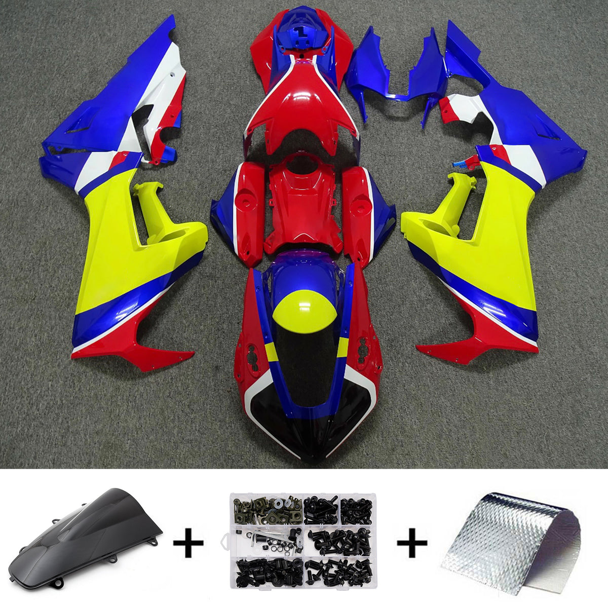 Amotopart 2017-2025 Honda CBR1000RR Žlutá Černá Modrá Červená Sada kapotáže