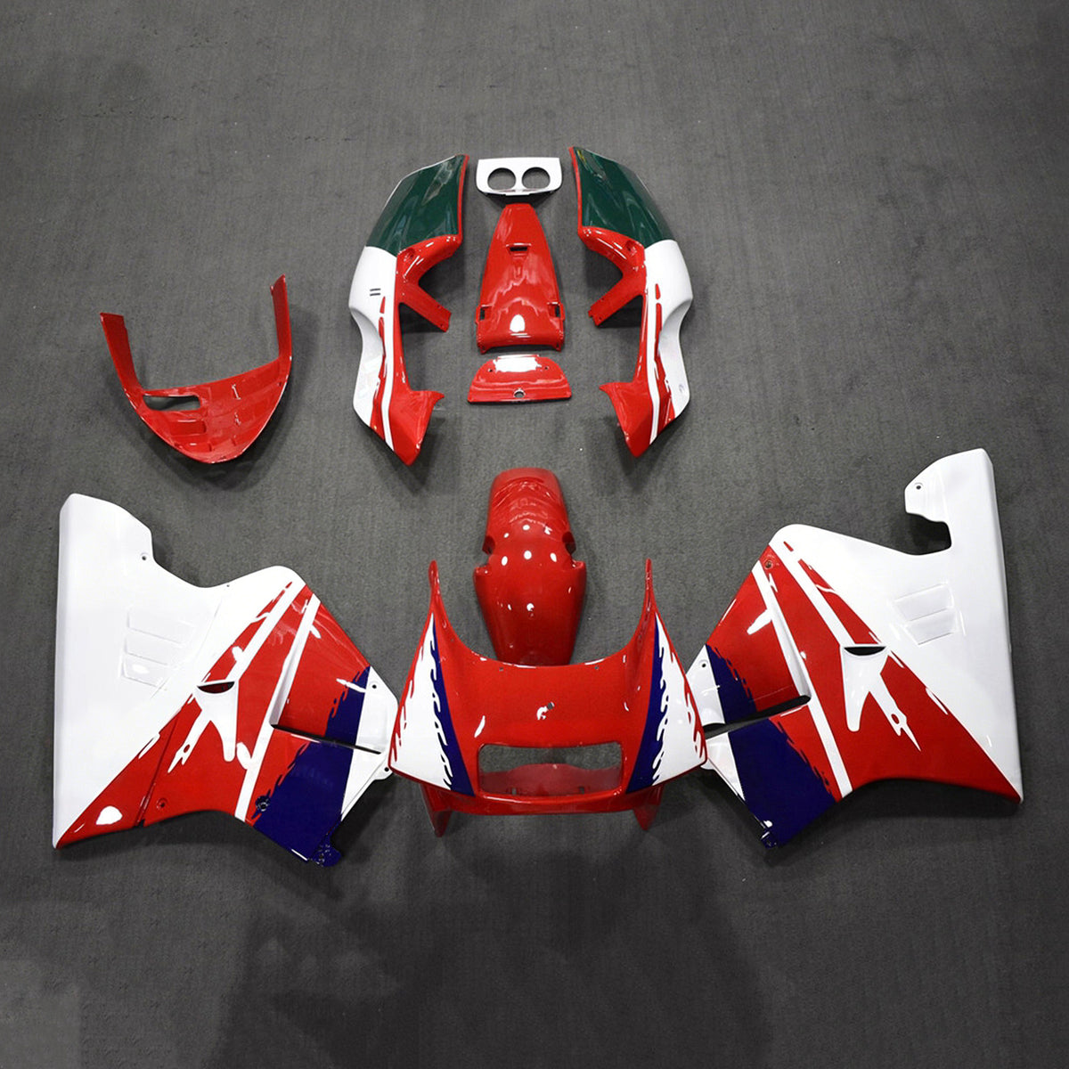 Amotopart 1990-1993 Kit carena Honda NSR250 PGM-3 blu bianco rosso