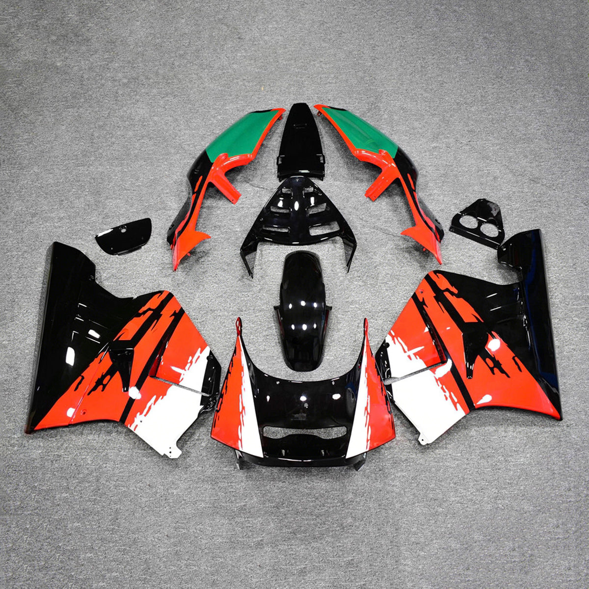Amotopart 1990-1993 Honda NSR250 PGM-3 Hvid Sort Rød Fairing Kit