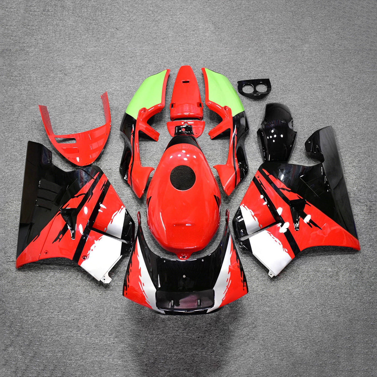 Amotopart 1990-1993 Honda NSR250 PGM-3 Black Red Fairing Kit