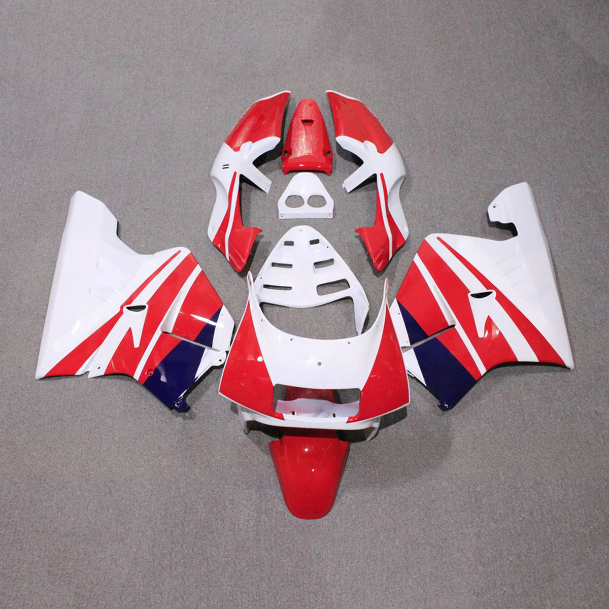 Amotopart 1990-1993 Honda NSR250 PGM-3 Red White Fairing Kit