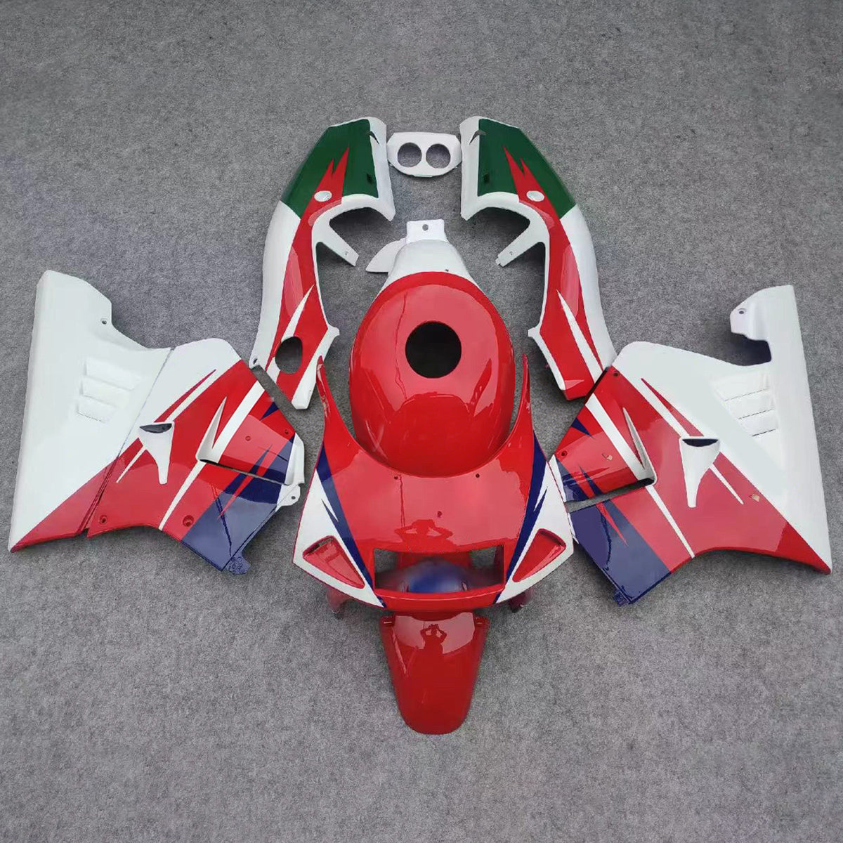 Amotopart 1994-1996 Honda NSR250 PGM-4 White Gray Red Fairing Kit