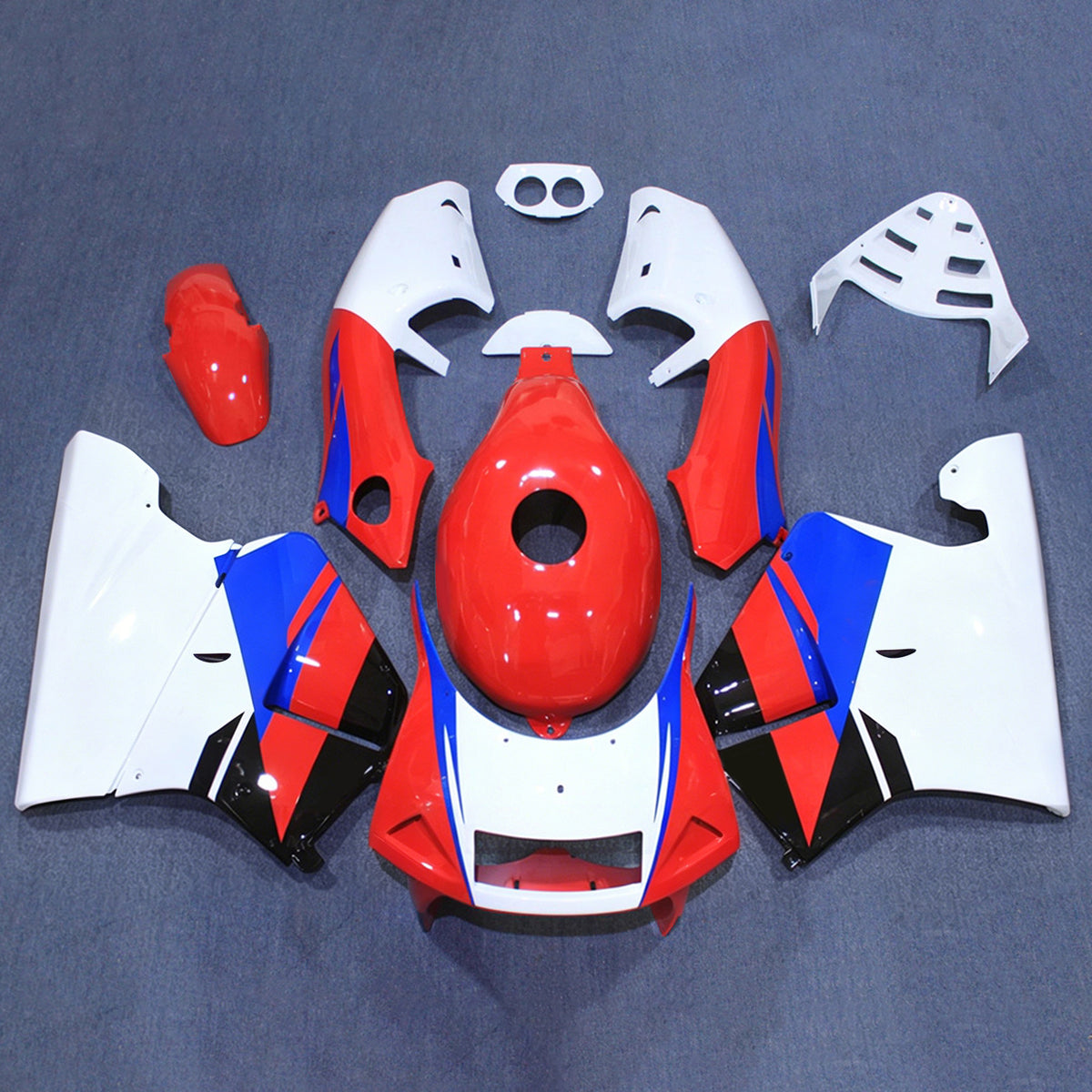 Amotopart 1994-1996 Honda NSR250 PGM-4 Red Black White Blue Fairing Kit