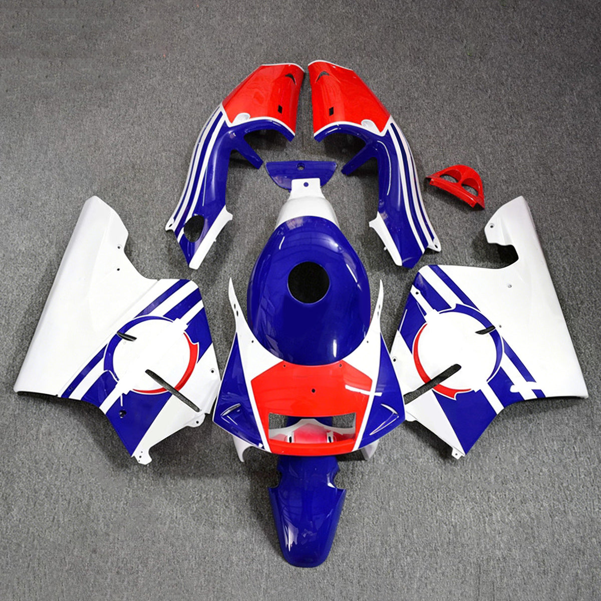Amotopart 1994-1996 Kit carena Honda NSR250 PGM-4 blu rosso bianco