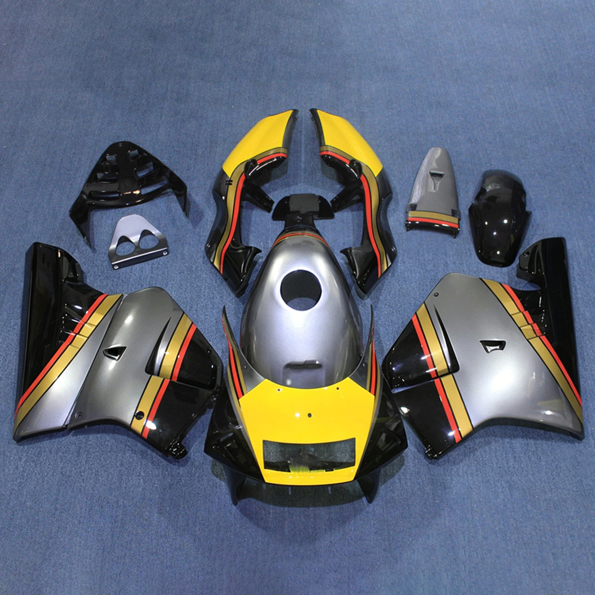 Amotopart 1994-1996 Honda NSR250 PGM-4 Black Blue Gold Yellow Fairing Kit