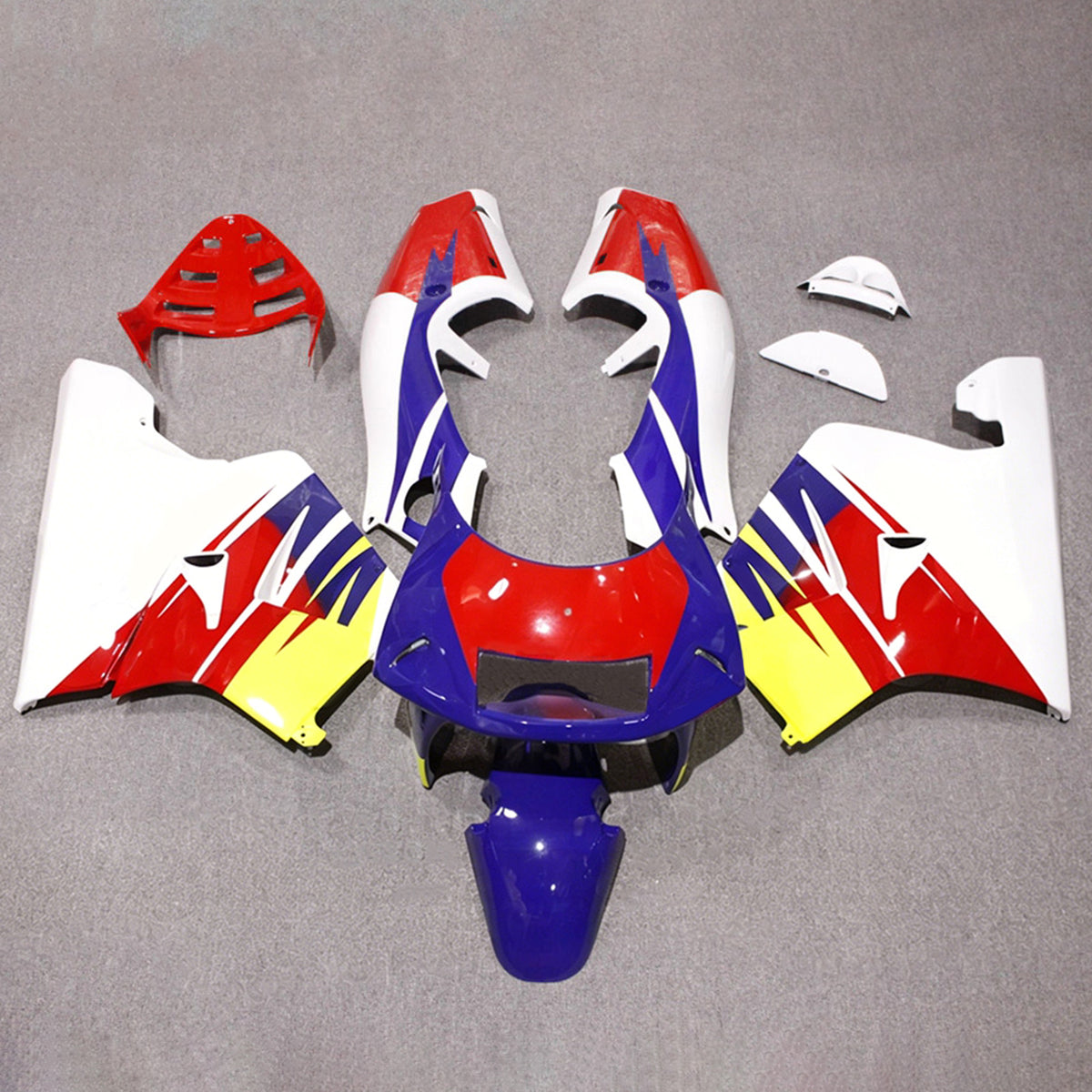 Amotopart 1994-1996 Honda NSR250 PGM-4 Red White Blue Yellow Fairing Kit