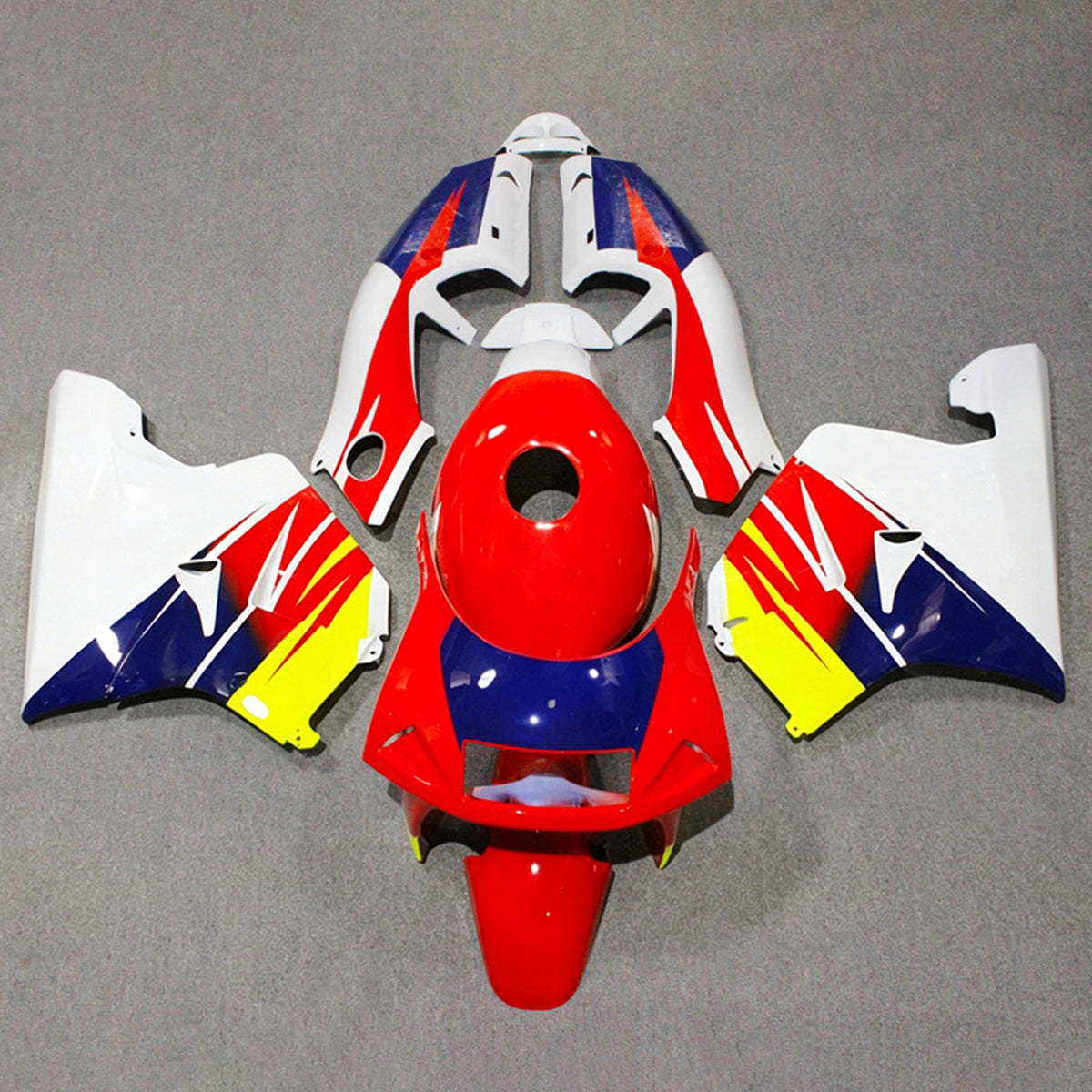 Amotopart 1994-1996 Honda NSR250 PGM-4 White Black Gray Fairing Kit