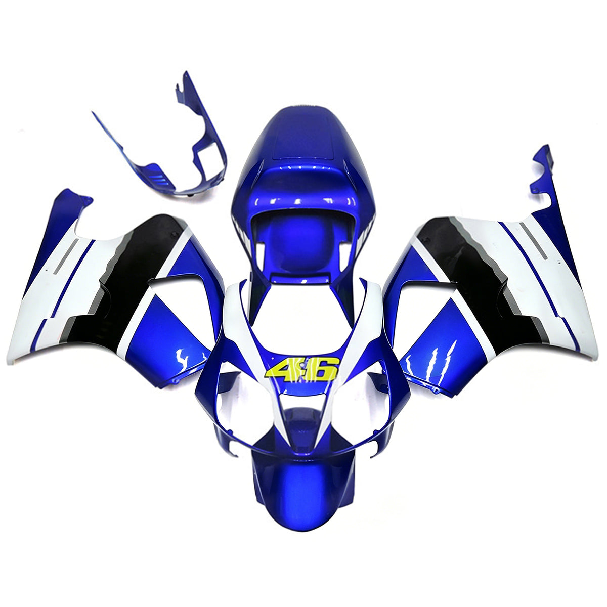 Amotopart 2000-2006 Honda VTR1000 RC51 White Blue Black Fairing Kit