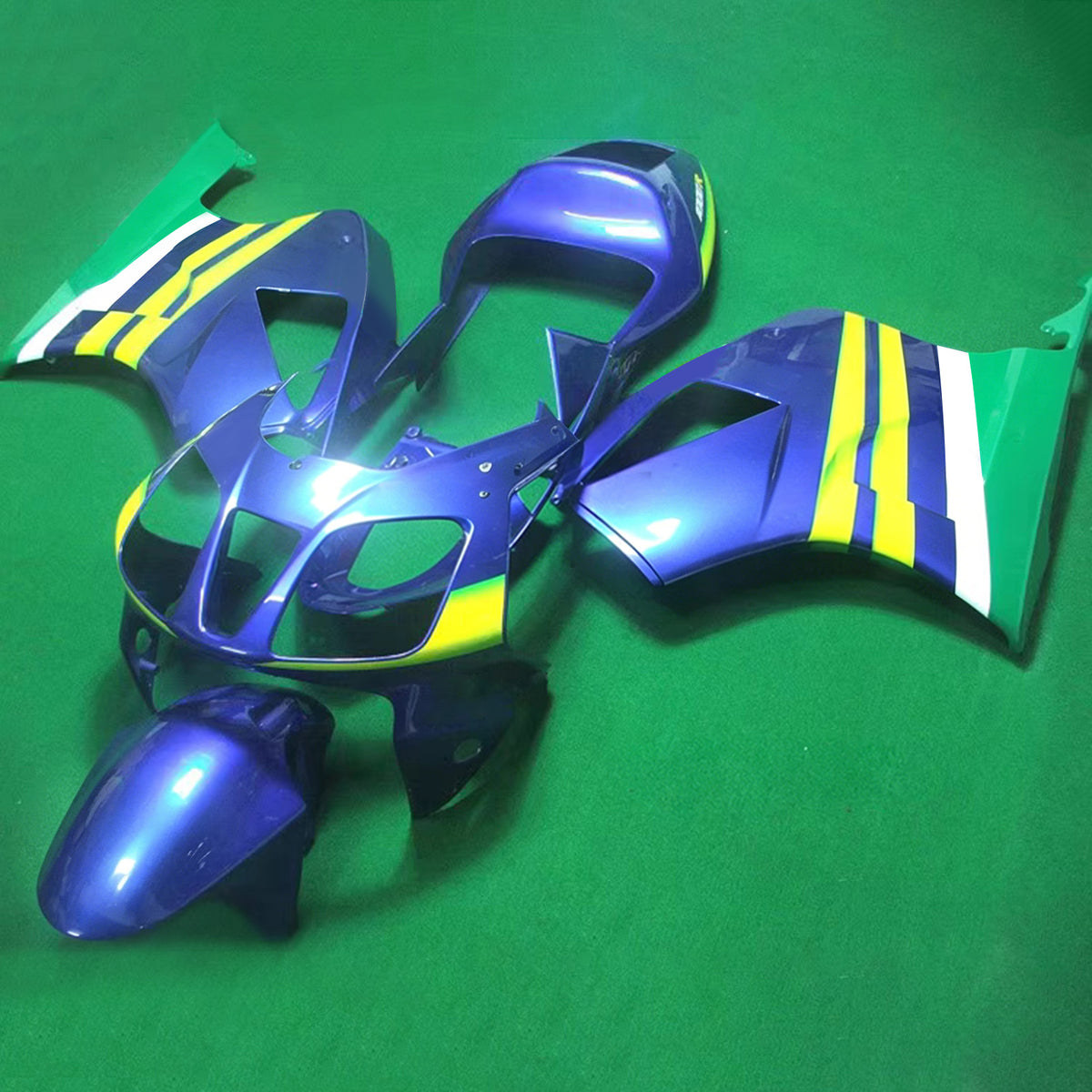 Amotopart 2000-2006 Honda VTR1000 RC51 Kit de carénage vert noir bleu jaune
