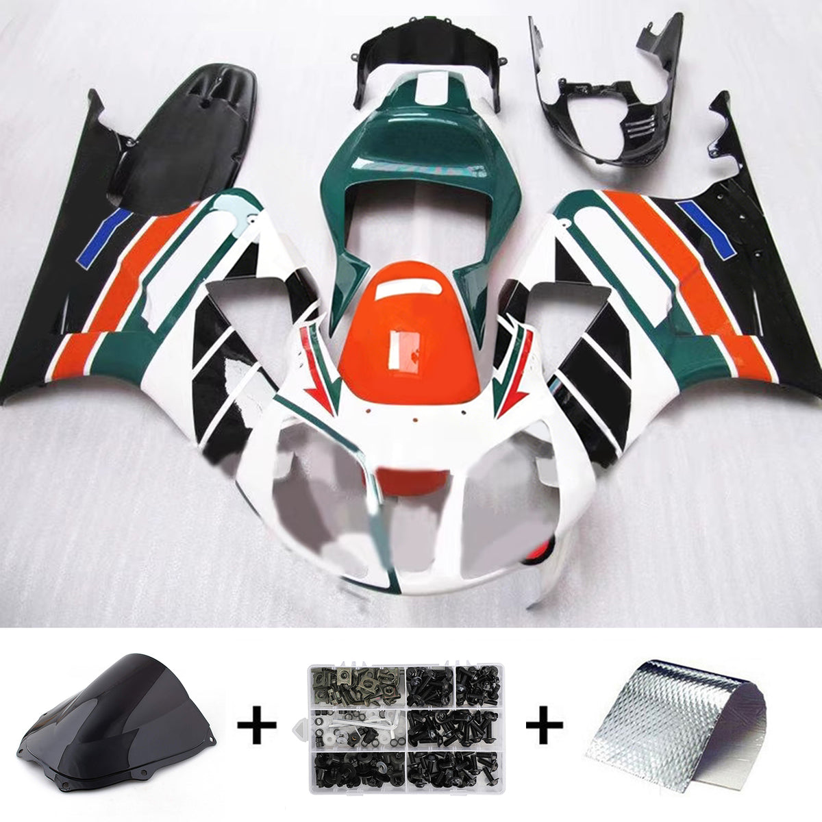 Amotopart 2000-2006 Honda VTR1000 RC51 Gray Black Fairing Kit