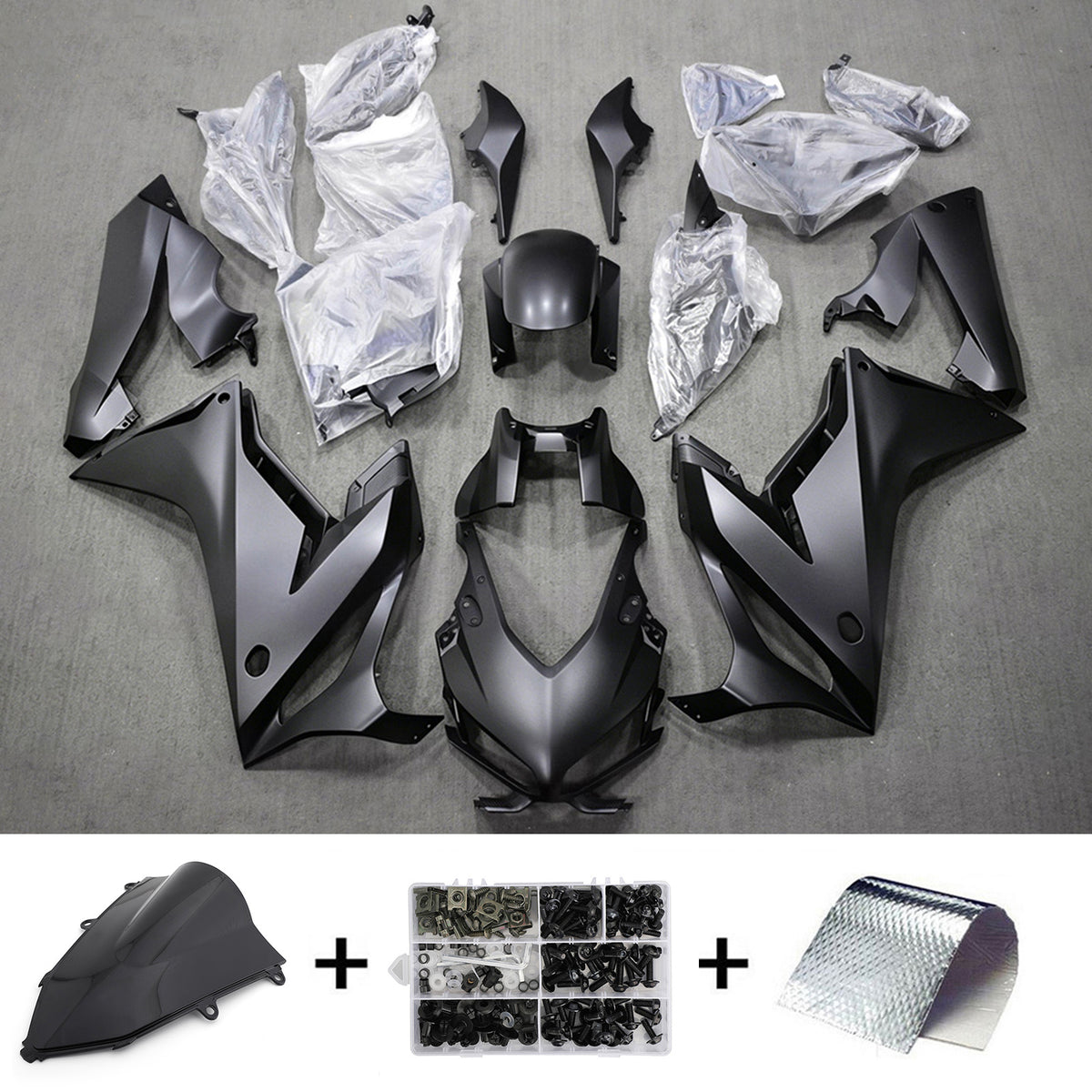 Kit carena Amotopart 2019-2020 Honda CBR650R nero grigio