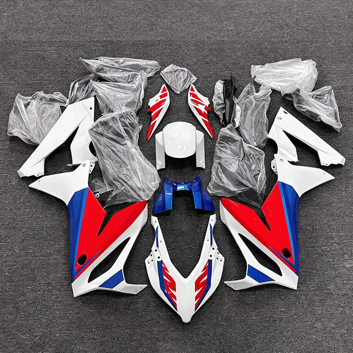 Amotopart 2019-2020 Honda CBR650R White Black Red Fairing Kit