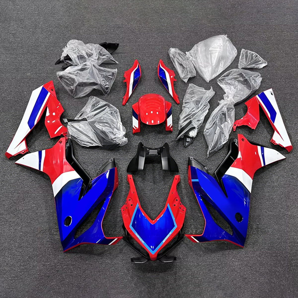 Amotopart 2019-2020 Honda CBR650R blauw rood zwart kuipset