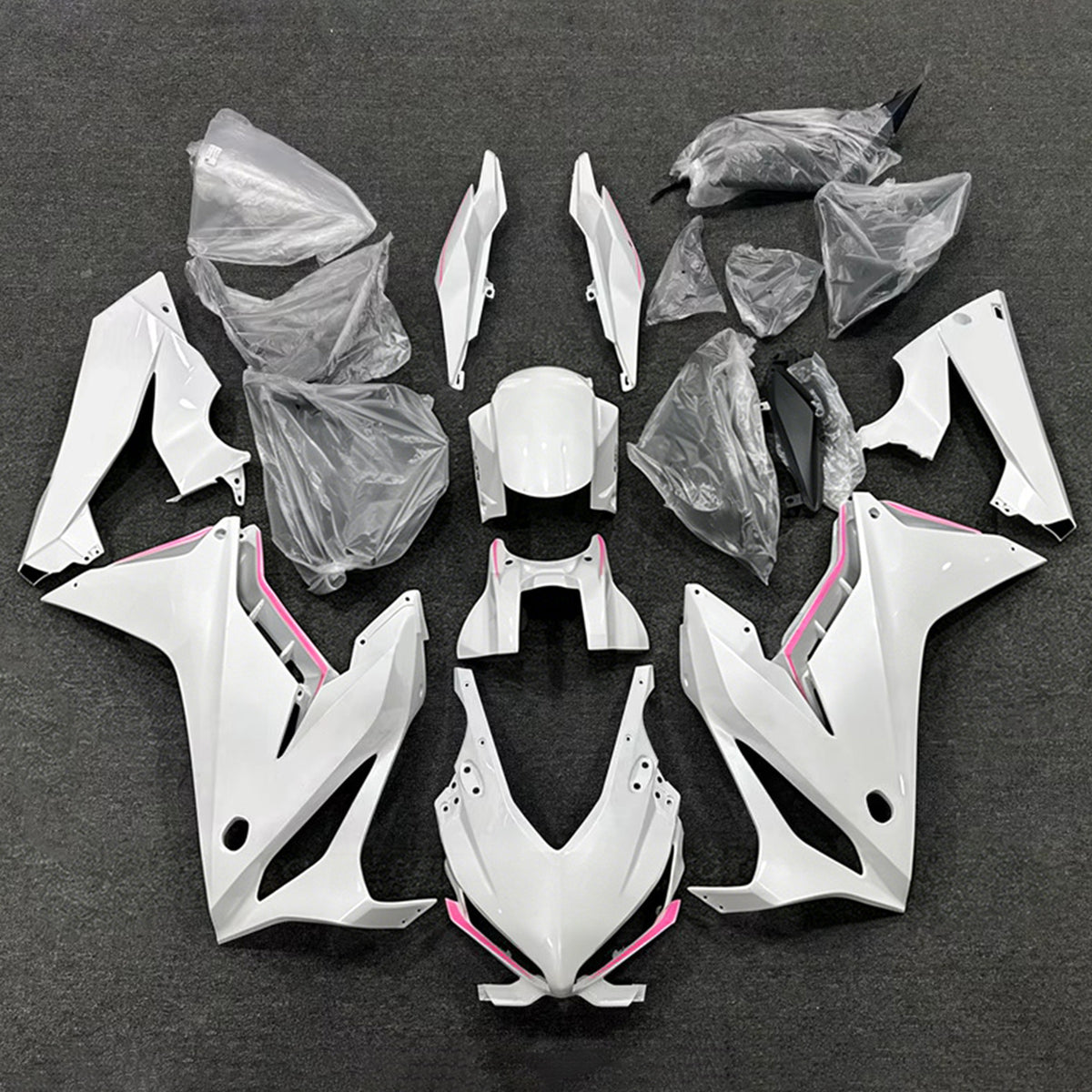 Amotopart 2019-2020 Honda CBR650R Grey Black White Kiting Kit