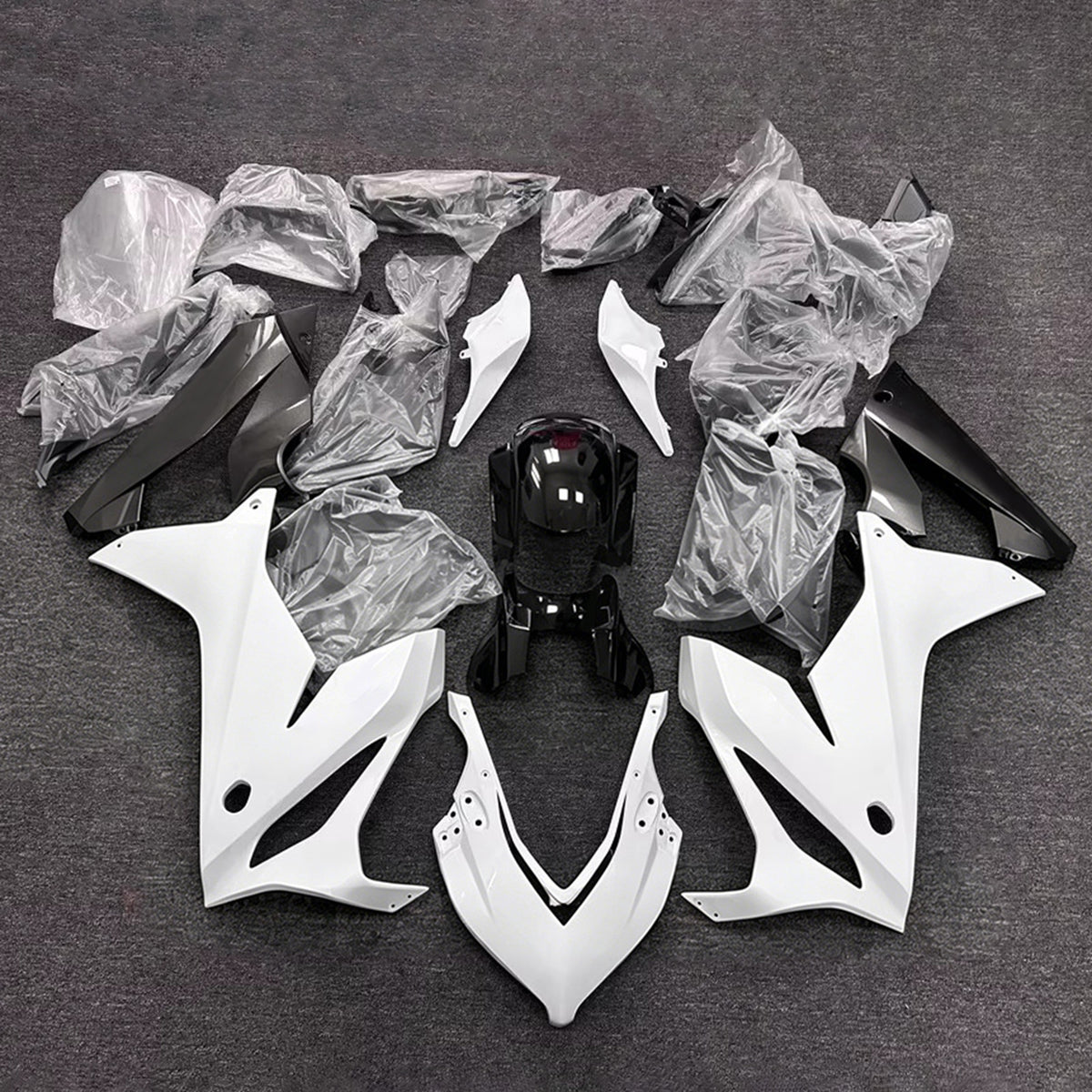 Amotopart 2019-2020 Honda CBR650R White Gray Black Fairing Kit