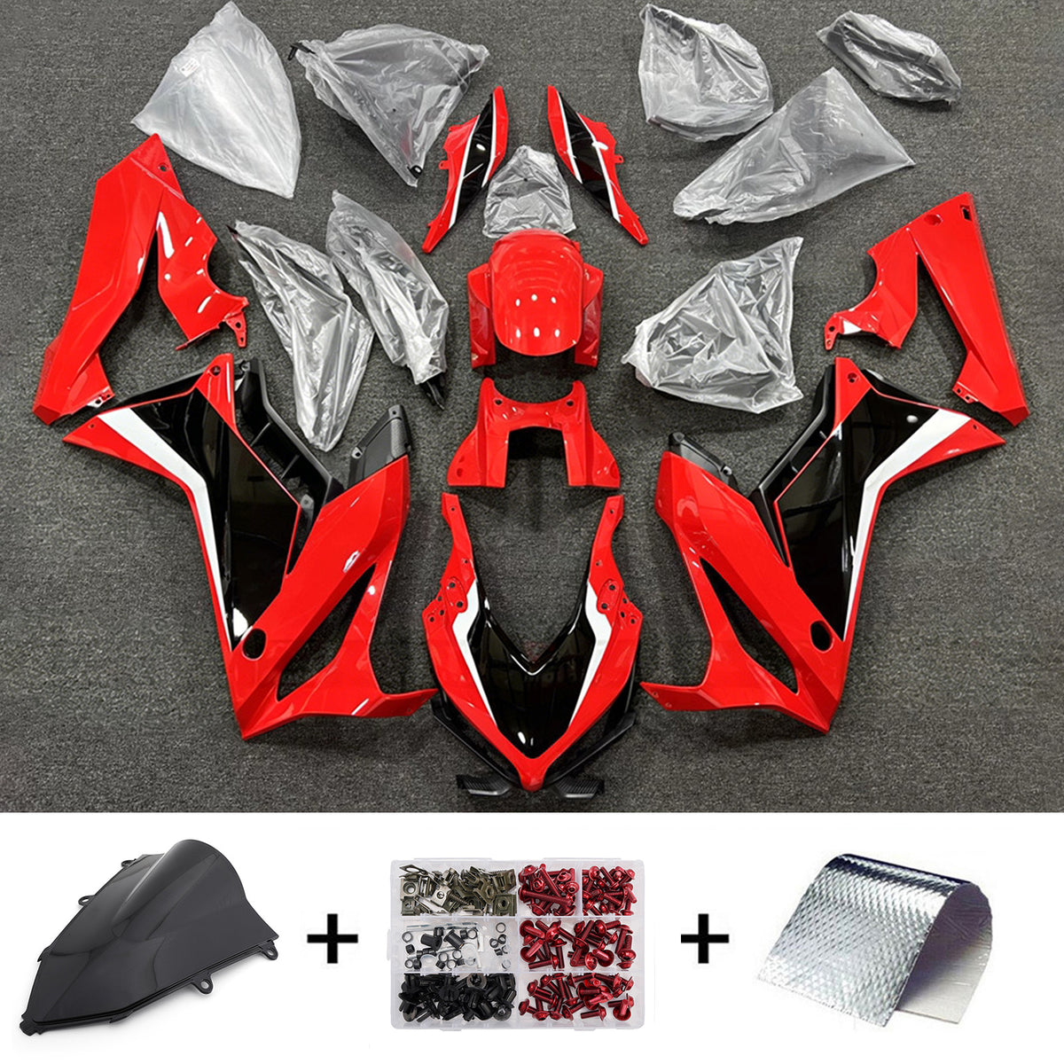 Amotopart 2019-2020 Honda CBR650R Black Gray Fairing Kit