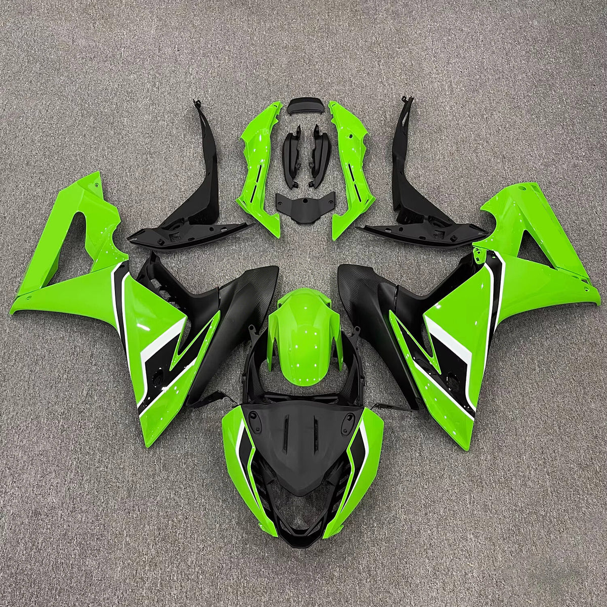 Amotopart 2014-2016 Honda CBR650F Kit de carenado verde negro
