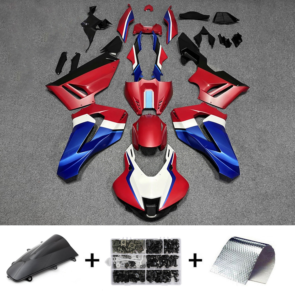 Amotopart 2020-2023 ホンダ CBR1000RR-R レッド ブラック ブルー ホワイト フェアリングキット