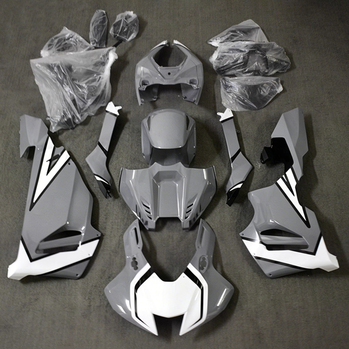 Amotopart 2020-2023 Honda CBR1000RR-R Grau Schwarz Verkleidungsset