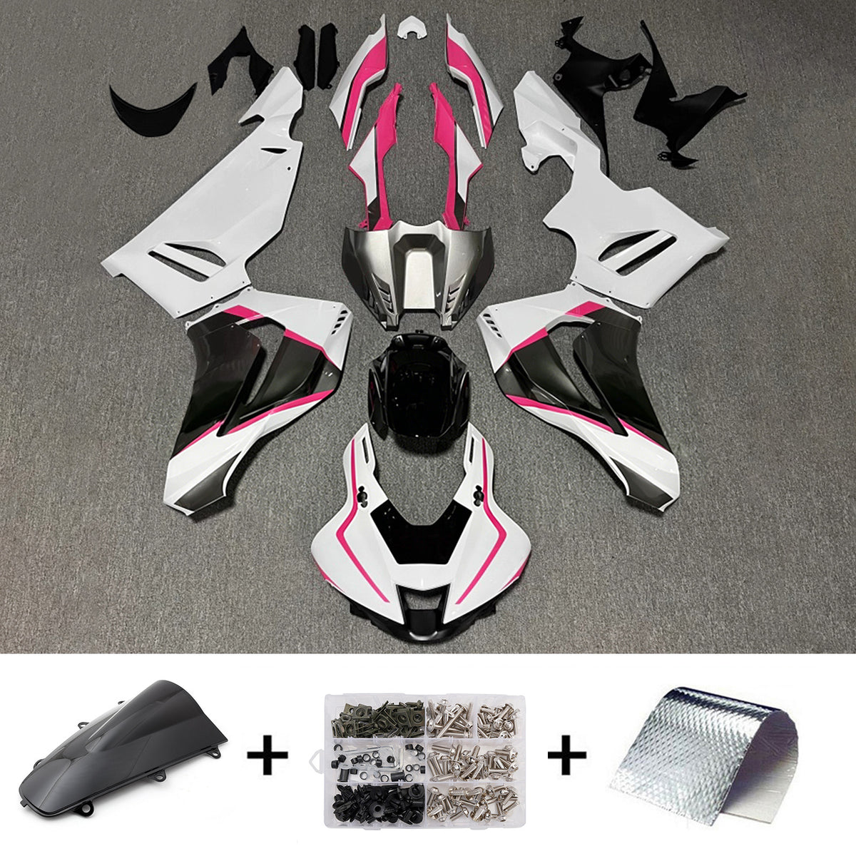 Amotopart 2020-2023 Honda CBR1000RR-R wit roze zwart kuipset