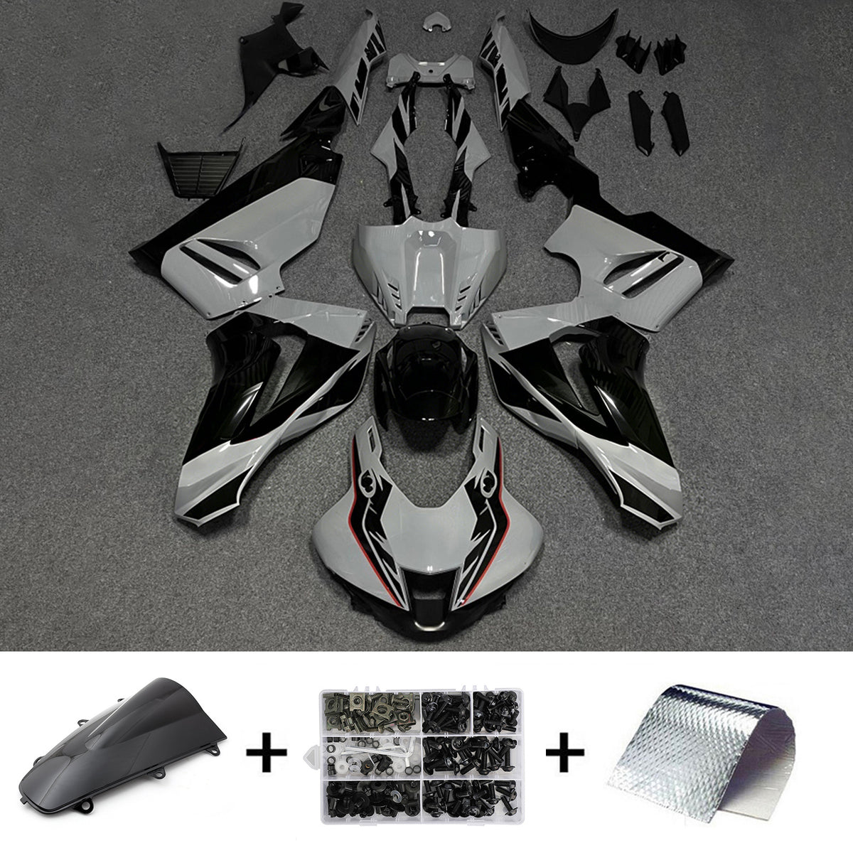 Amotopart 2020-2023 Honda CBR1000RR-R Gray Black Fairing Kit