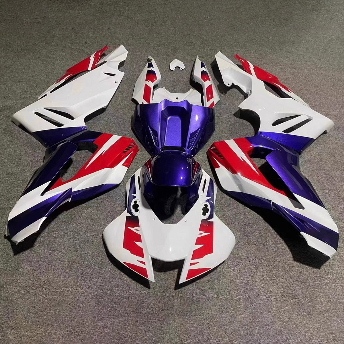 Amotopart 2020–2023 Honda CBR1000RR-R Weiß Blau Schwarz Verkleidungsset
