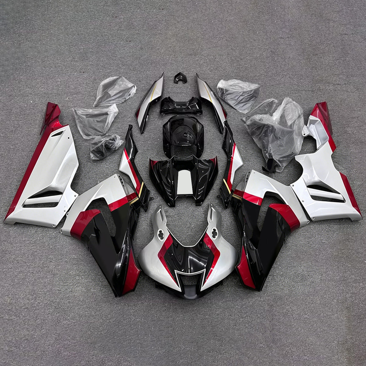 Amotopart 2020–2023 Honda CBR1000RR-R Weiß Schwarz Rot Verkleidungsset